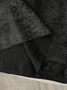 GlowEve Bata de kimono con cuello en V elegante y mangas con volantes para mujer, adecuada para fiestas, reuniones y uso diario en primavera/verano - Negro - Ver 7