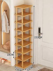 Kệ giày đứng tự làm từ tre và gỗ cứng - Kệ lưu trữ dọc đa chức năng, giải pháp tiết kiệm không gian nhà cửa cho nhiều phòng, được làm từ cấu trúc ván gỗ. - Nhiều màu - Xem 10