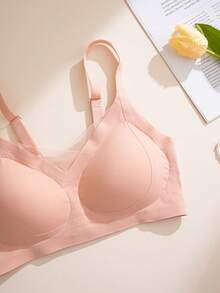 NudeFit 3-Pack Minimalist Seamless Mesh Patchwork Adhesive Bras - Multicolor - View 5