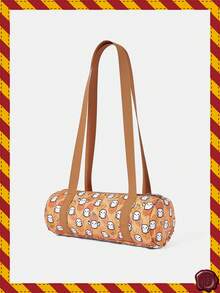 HARRY POTTER X SHEIN 1pc Versatile Letter & Cartoon Pattern Shoulder Bag Suitable For College Students, Formal Events, Parties, And Daily Outings - Yellow - View 2