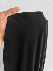 Sunspun Plus Size Women V-Neck Halter Tie Loose Backless Pleated Casual Versatile Daily Wear Top - Black - View 3