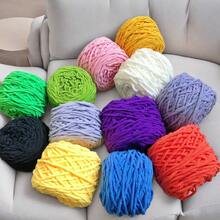 1pc Chunky Chenille Yarn For Knitting, Christmas Handmade DIY Gift Set ,1 Ply Jumbo Ice Yarn Bulk 100g Skeins, Soft DIY Crochet Thread For Blankets, Slippers, Hats, Scarves Handmade Craft Supplies - multicolor - View 12