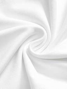 ROMWE Kawaii Cute Collegiate Style Funny Bandeau White Blouse For Women - White - View 4