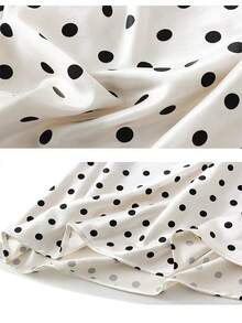 GlowEve Women's Polka Dot Pattern Elastic Waist Casual Skirt - Multicolor - View 4