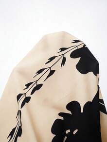 Vestido casual de línea A con cuello en V, volantes en el bajo y lazo en la cintura para mujer de talla grande.Estampado floral, corte holgado, cómodo y de moda para primavera/verano.Adecuado para uso diario, vacaciones, trabajo y ocasiones versátiles. - Multicolor 3 - Ver 3