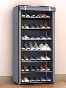 Shoe Cabinet With Dust Cover, Non-Woven Fabric Material, Space Saving, Large Capacity, Easy To Assemble, Portable Shoe Cabinet, Suitable For Various Scenarios Such As Foyer, Storage Rack, Home And Dormitory Storage, Shoe Organization, Shoe Storage, Shoe Cabinet, Room Decoration, Storage Rack, Shelf, Minimalist Style - Multicolor - View 11