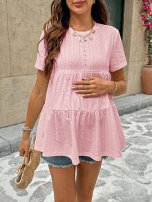 SHEIN Trang phục mùa hè Áo cho con bú màu hồng dáng rộng kiểu babydoll, chất liệu vải có họa tiết, có khóa kéo, dành cho phụ nữ mang thai, Áo cho con bú tay ngắn khoét lỗ thêu, Áo cho con bú màu hồng thêu, Áo ren hồng, Áo hè màu hồng, Áo tay ngắn màu hồng, Áo thường ngày màu hồng, Áo babydoll ren, Áo hồng nữ, Áo hè ren, Váy hè màu hồng, Váy thường ngày màu hồng cho nữ, Váy hè tay ngắn màu hồng, Váy xuân màu hồng, Váy ren hồng, Áo ren hồng cho nữ, Áo viền bèo nhún, Quần áo nữ, Váy công sở, Váy thường ngày cho nữ, Váy công sở cho nữ, Váy nữ, Váy hồng cho nữ, Váy ren, Váy babydoll, Váy áo thun ren, Bộ hai mảnh mùa hè cho nữ, Bộ đồ hai mảnh thường ngày cho nữ, Váy ren cho nữ, Váy hè cho nữ. - Màu Hồng baby - Xem 6