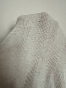 SHEIN EZwear Camiseta de manga corta con cuello cuadrado de color sólido talla grande - Blanco - Ver 8