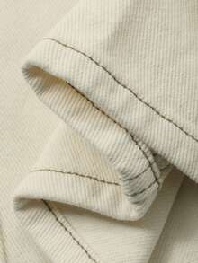 Livesso 女士休闲街头风宽松百搭牛仔裤 - 白色 - 查看 8