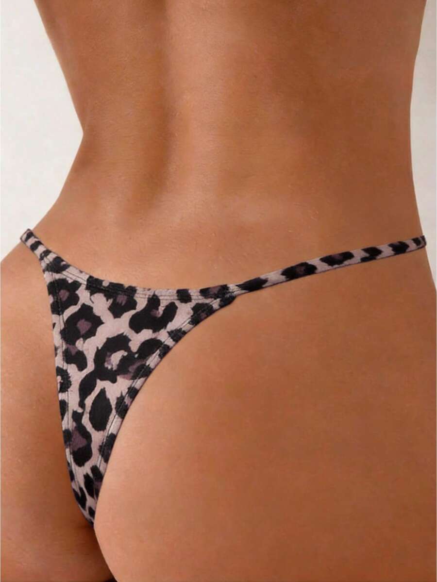 Swim Vcay Women's Leopard Print Sexy Beach Bikini Bottom - Multicolor - View 1