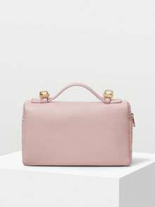 MOTF PREMIUM WOMEN'S FASHIONABLE AND ELEGANTCROCODILE PATTERN HANDBAG BOX BAG - Baby Pink - View 5