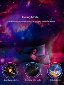 1PC Galaxy Globe Projector Light 13 Slides HD Focusable Starry Sky Lamp Bedroom Atmosphere Night Light For Room Decor Astronomy Gift - White - View 4