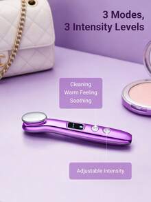 Teckwe 可充电眼部按摩笔，面部按摩仪 - 眼部提拉棒，具备加热、温热、振动、紧致肌肤、缓解眼部疲劳、浮肿、黑眼圈、眼袋等功能，可吸收美容工具 - 彩色 - 查看 3