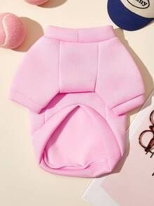 PETSIN 1pc Pink Pet Jumper, Featuring Elegant Pink Flowers Paired With Sparkling Rhinestone Decorations, A Comfortable Style Suitable For Both Cats And Dogs - Pink - View 7
