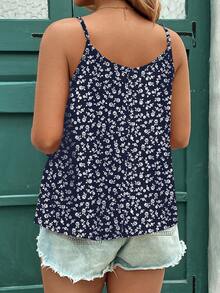 EMERY ROSE Áo hai dây nữ cỡ lớn in hoa, kiểu dáng thường ngày đa năng, phù hợp cho mùa hè. - Màu xanh hải quân - Xem 6