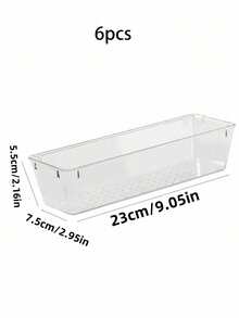 1/3/6 PCS Portable Multifunctional Space Saving Stackable Collapsible Storage Boxes Clear Cups Cutlery Cosmetic Desk Organizer With Lids For Home Kitchen Office Travel Camping Dormitory Bathroom Organization Set - Multicolor - View 5
