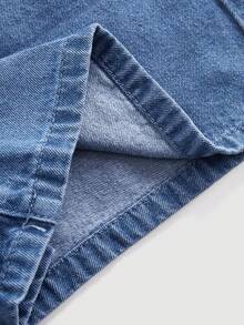 GlowEve Shorts vaqueros casuales y versátiles para uso diario de mujer - Azul - Ver 3