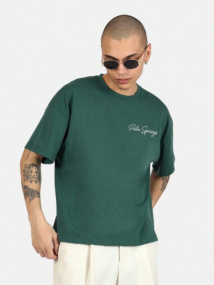 Green Palm Springs Tropical Graphic Tee