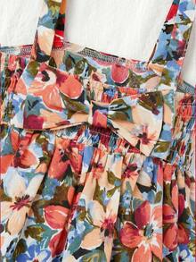 Travachic KIDS 女宝宝夏季可爱度假红色树叶印花吊带裙 - 彩色 - 查看 4