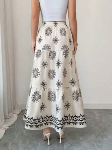 Elenzga 女士全印花休闲百搭约会/旅行迷你裙 - 彩色 - 查看 2