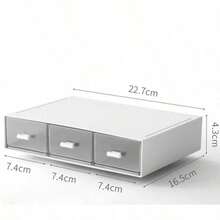 1pc Tea Bag Organizer, Stackable Tea Box With 3 Drawers, Plastic Tea Bag Holder For Kitchen, Pantry, Cabinet, Countertop, Multi-Functional Kitchen Organizers And Storage, Home Organizer - White - View 8