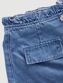 GlowEve Shorts vaqueros casuales y versátiles para uso diario de mujer - Azul - Ver 6