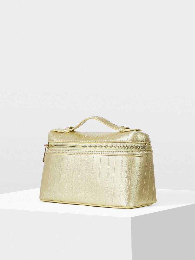 WOMEN'S FASHIONABLE AND ELEGANT GOLD HANDBAG BOX BAG, SUITABLE FOR DAILY COMMUTING, DATING AND SHOPPING