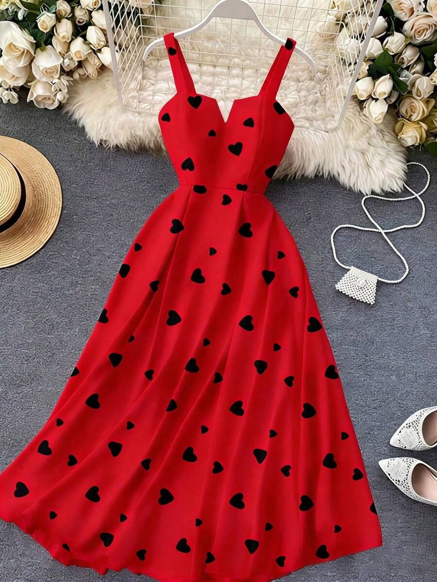 Franclia Women Plus Size Elegant Party Spaghetti Strap Light Cocktail Dress - Multicolor - View 1