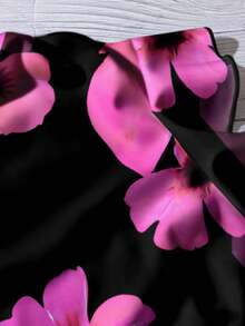 EMERY ROSE Elegant Tropical Floral Print Casual Loose Shirt, Suitable For Summer - Multicolor - View 4