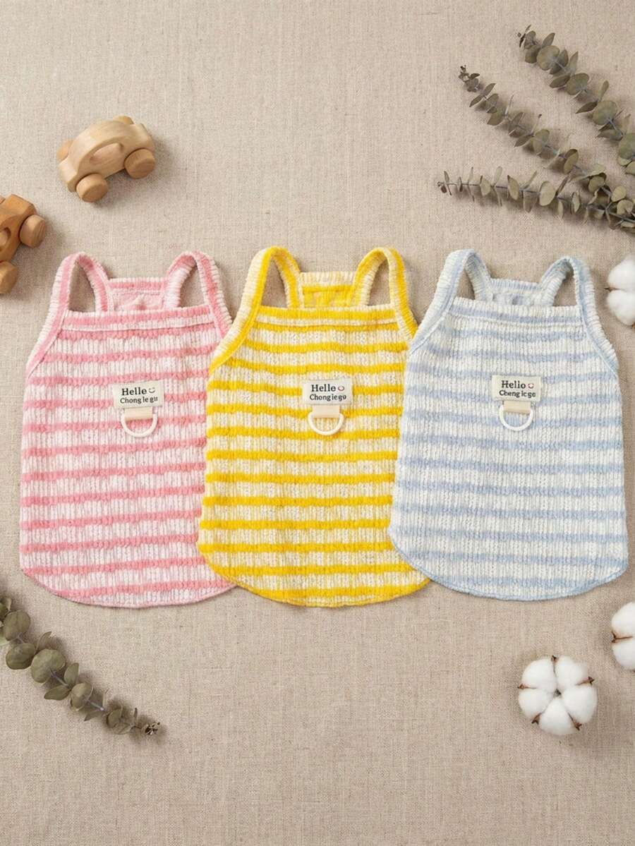 PETSIN Pet Spring New Dog Clothes Animal Supplies Pet Clothing Dog Tank Top Cat T-Shirt Teddy Outfits Small Animal Attire Casual Cool Tank Top Dog Clothes Cat Clothes Two-Season Spring & Summer New Tank Top - Multicolor - View 1
