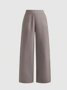 SHEIN Tween Girl Single-Breasted Vest, Shirt And Pants Casual Outfit - Khaki - View 3