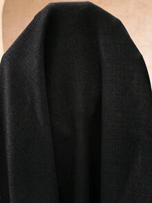 SHEIN Maternity Casual Solid Color Hollow Hem Dress - Black - View 8