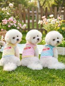 PETSIN Pet Dogs, Cats, Dairy Dogs, Japanese And Korean Soft And Cute Spring And Summer Vests, Small And Medium-Sized Dogs, Teddy Bears, Clothing Supplies, Pet Supplies - Multicolor - View 2