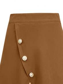 GlowEve Women's Retro High-End Fashionable Patchwork Skirt, New Spring/Summer/Autumn/Winter 2026 Collection, Elegant Goddess Style Long Skirt - Apricot - View 3