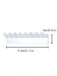 3pcs Wall Mounted Necklace Holder Rack With 8 Hooks, Jewelry Organizer For Necklaces, Bracelets, Rings - Clear - View 9