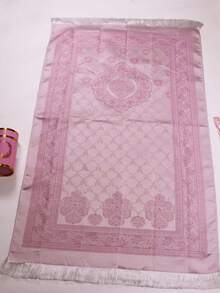 斋月礼物 - 穆斯林祈祷垫 - 99颗念珠 - 精美旅行礼盒 - 阿拉伯伊斯兰便携式旅行祈祷垫 - 27.56*43.31 英寸 - 彩色 - 查看 6