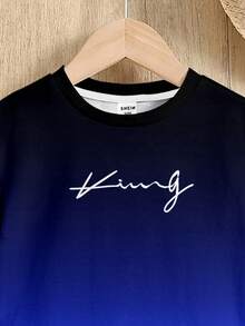 SHEIN 男童新款休闲简约Y2K扎染T恤，经典时尚，运动风宽松舒适圆领短袖T恤，适合春夏穿着 - 彩色 - 查看 4