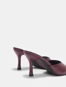 CUCCOO CURVES Dép bệt đế bệt cổ điển màu đen dáng rộng dành cho nữ, sandal gót thấp thoải mái, phù hợp cho đi làm, hẹn hò, tụ họp, du lịch, tiệc tùng và nhiều dịp khác. - Mặt sáng màu đỏ rượu vang - Xem 9