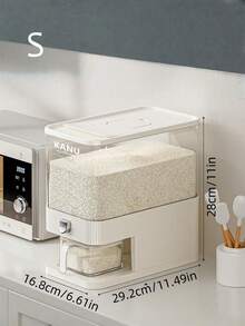 带量杯和保鲜盒的米桶 - 理想的家用谷物分装器和储物容器 - 保持大米/大豆/糖的新鲜和防潮 - 厨房米桶 - 彩色 - 查看 11