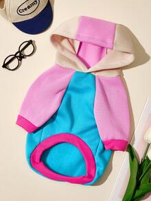 PETSIN 1 草莓字母印花宠物撞色运动风加厚保暖春秋季宠物连帽衫 - 彩色 - 查看 7