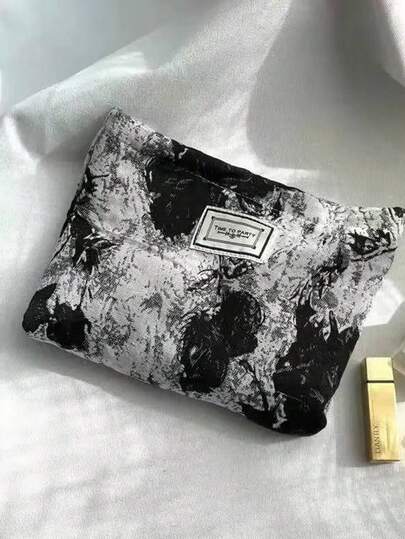 1个女士化妆包，便携式化妆包，背包，笔筒，大容量钱包，旅行洗漱包拉链收纳袋，化妆刷礼品收纳袋，化妆包，可装硬币、钥匙和卡片，女士旅行手提包，秋季家居装饰圣诞节假日礼物，波西米亚风格，返校季