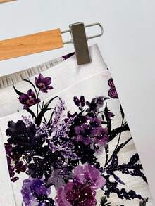 SHEIN Clasi Bộ đồ 2 mảnh họa tiết hoa tối giản, phong cách thường ngày dành cho nữ, phù hợp cho mùa hè. Trang phục mùa hè cho nữ, bộ đồ 2 mảnh mùa hè cho nữ, trang phục thường ngày cho nữ. - Nhiều màu - Xem 3