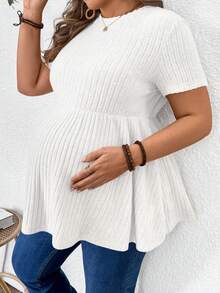Plussiva 大码孕妇纯色圆领短袖休闲罗纹上衣孕妇上衣大码孕妇上衣白色短袖上衣罗纹针织上衣亲肤上衣大码短袖上衣白色上衣大码大码上衣孕妇装大码大码上衣大码娃娃衫女式上衣大码孕妇装上衣大码孕妇装大码女式上衣遮肚休闲女式上衣优雅孕妇装孕妇装白色T恤大码女式白色上衣工作衬衫荷叶边上衣女式上衣夏季女式上衣荷叶边上衣女式荷叶边衬衫女式孕妇装 - 白色 - 查看 6