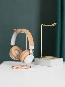 1pc Luxo Metal Headphone Stand Holder Jewelry Display Rack Hanger Duo Purpose Earphone Bracket For Showroom Photography Bedroom Game Room Organizer Desk Accessories Gaming Headset Support Storage Christmas Gift - bracket - View 2