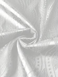 Manfinity AFTRDRK Camisa casual de manga corta de un solo pecho con jacquard para hombre - Blanco - Ver 6