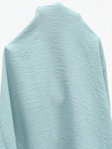 Miaspire Plus Size Women Light Blue V-Neck Short Sleeve Casual Dress,Elegant Summer Holiday Tea Party Vacation Beach Outfit,Spring Country Style Mothers Day - Mint Blue - View 7