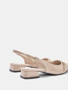 CUCCOO CURVES Women Shoes Women's Pointed Buckle Design Everyday Versatile Fashion Wide Last High Heels - Apricot - View 9