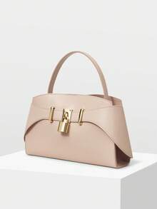 MOTF PREMIUM IRONMONGERY PU LEATHER TOP HANDLE BAG - Pink - View 2