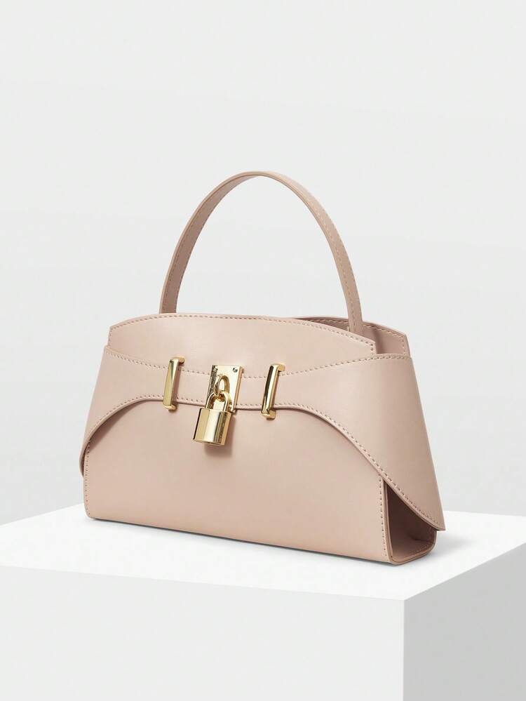 IRONMONGERY PU LEATHER TOP HANDLE BAG