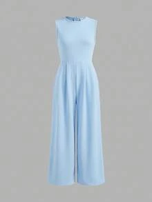 Firerie Kids Firerie Kids Tween Girls Casual Jumpsuit With Pants, Versatile For Daily Wear And Commuting - Baby Blue - View 5